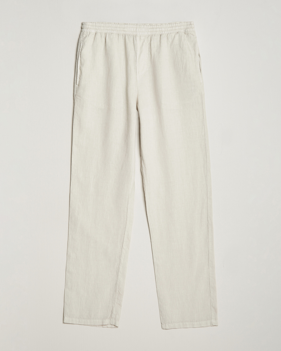 Mies | Housut | Aspesi | Ventura Drawstring Linen Pants Light Beige