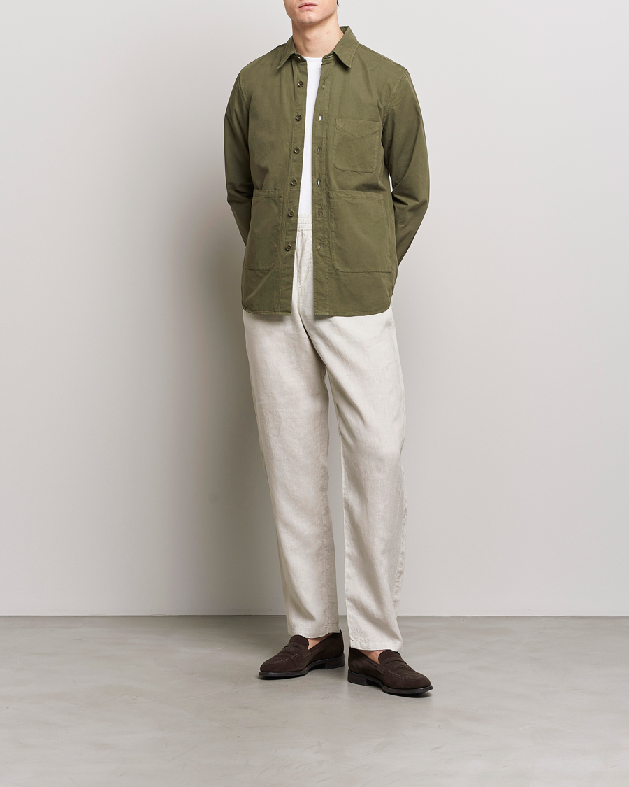 Mies | Housut | Aspesi | Ventura Drawstring Linen Pants Light Beige