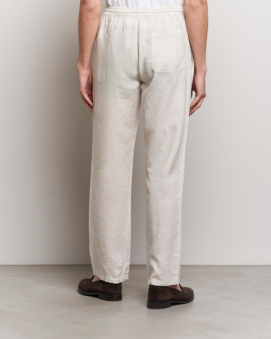 Mies | Housut | Aspesi | Ventura Drawstring Linen Pants Light Beige