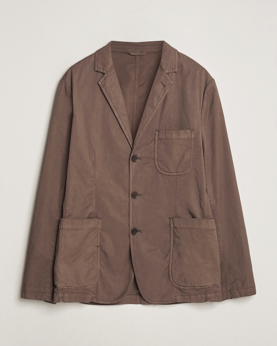 Mies | Pikkutakit | Aspesi | Samuraki Washed Cotton Blazer Dark Brown