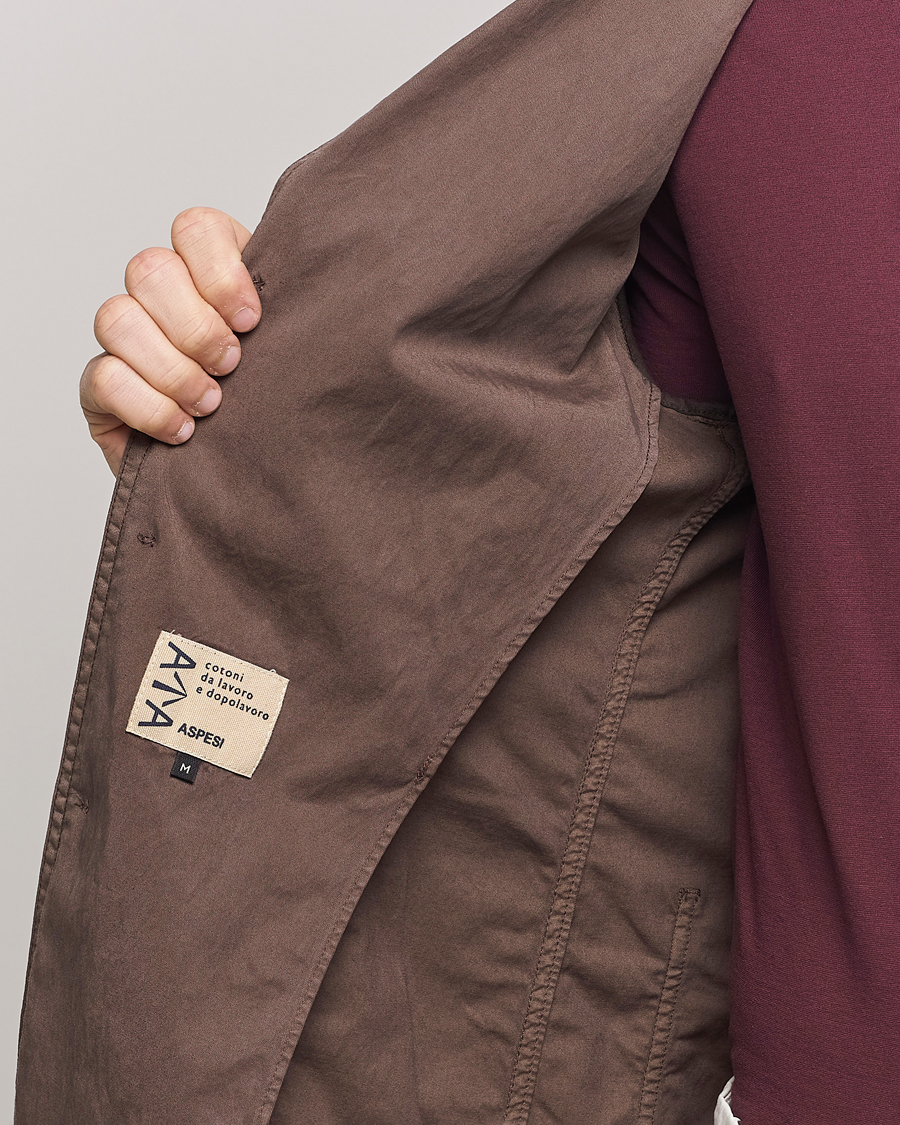 Mies | Pikkutakit | Aspesi | Samuraki Washed Cotton Blazer Dark Brown