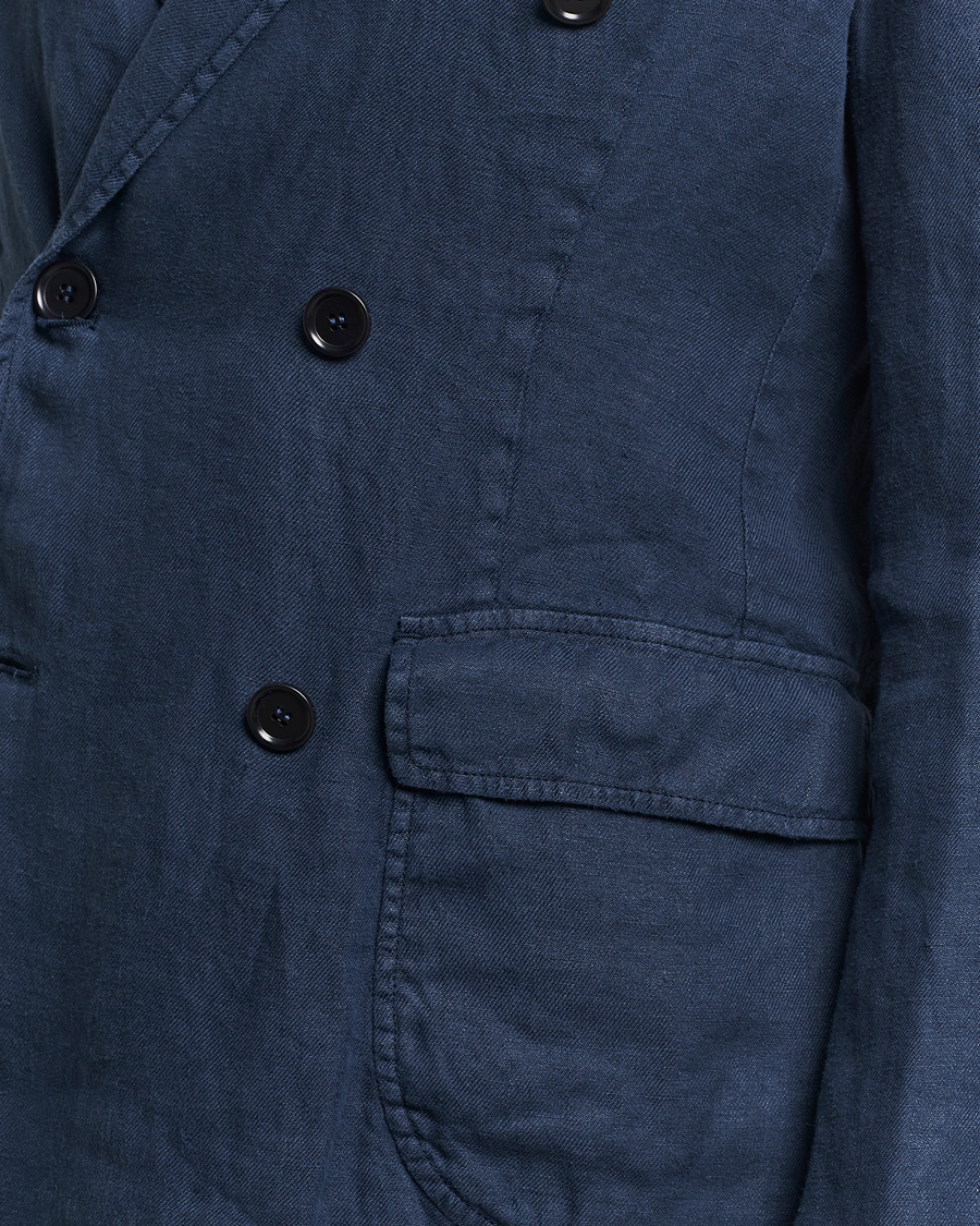 Mies | Pikkutakit | Aspesi | Sugimoto Double Breasted Hemp Blazer Navy