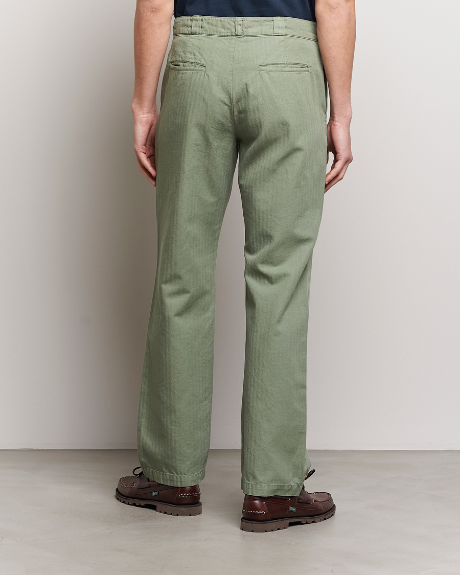 Mies | Housut | Aspesi | Cotton Herringbone Pants Sage