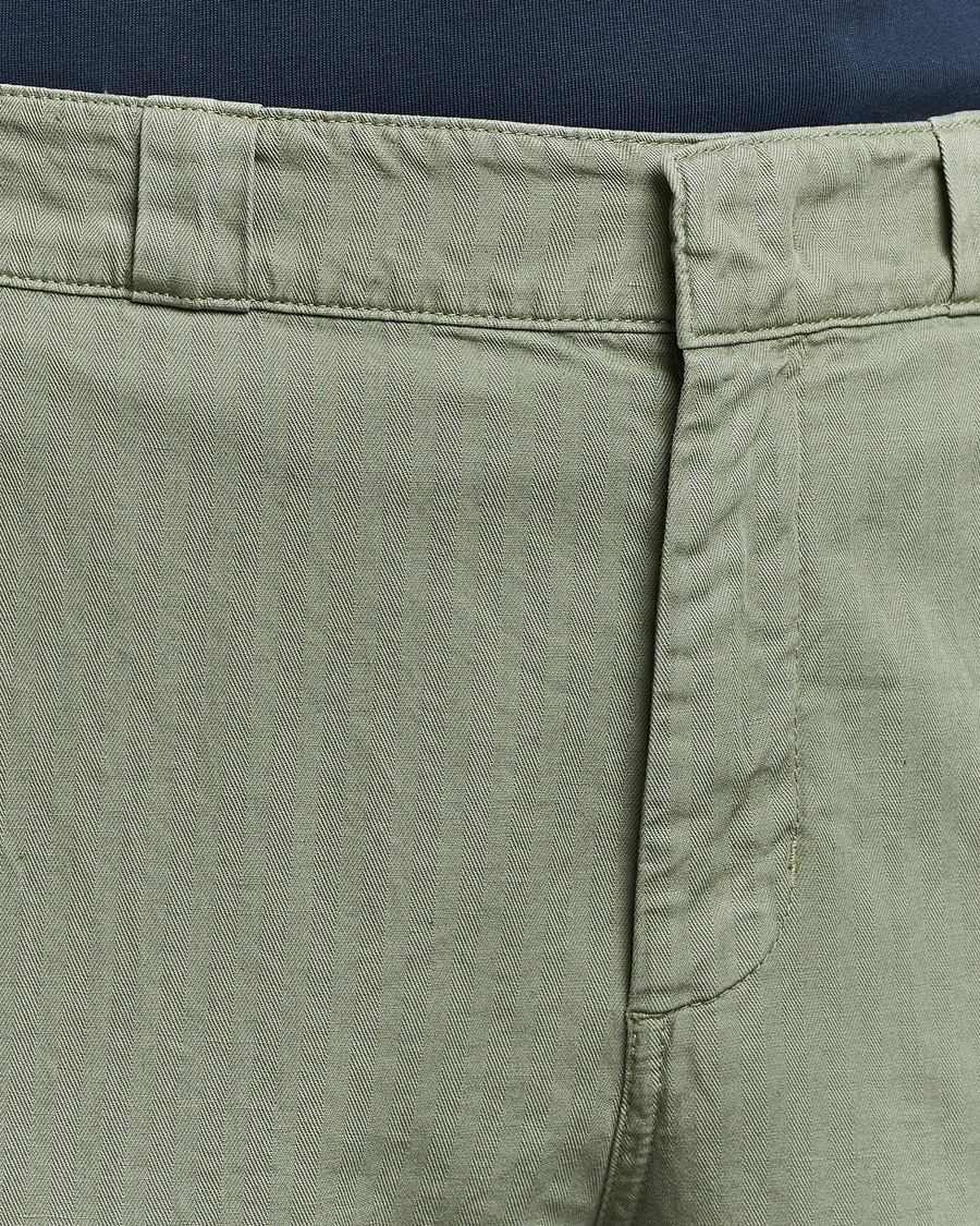 Mies | Housut | Aspesi | Cotton Herringbone Pants Sage