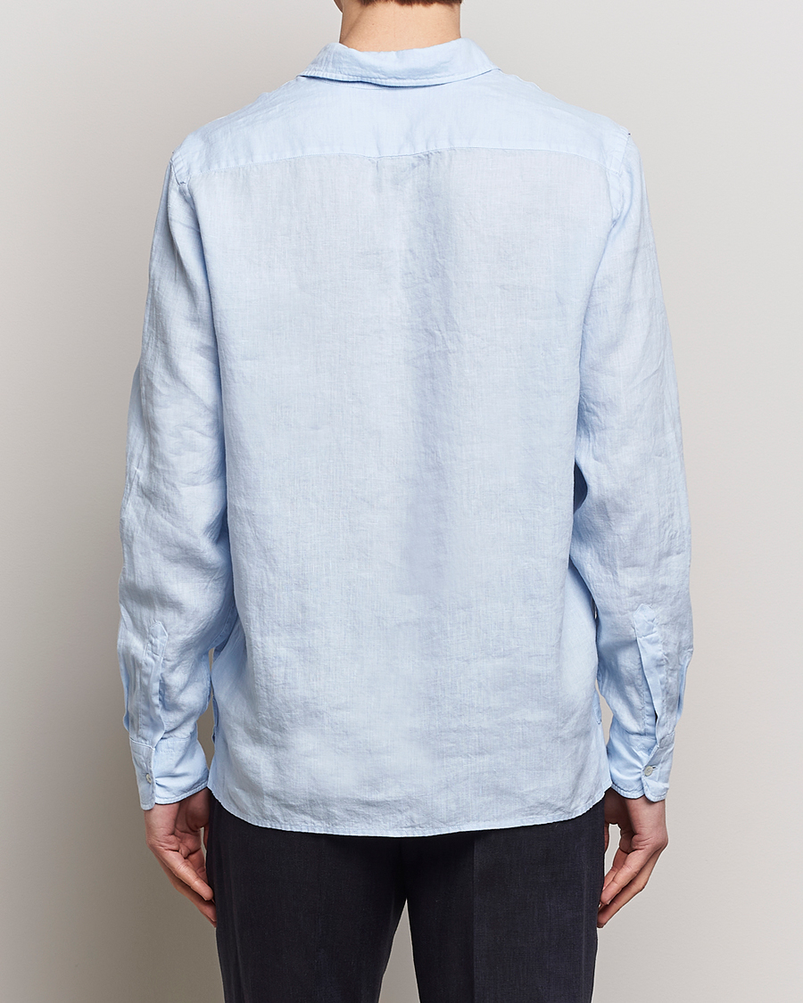 Mies | Kauluspaidat | Aspesi | Linen Popover Shirt Light Blue