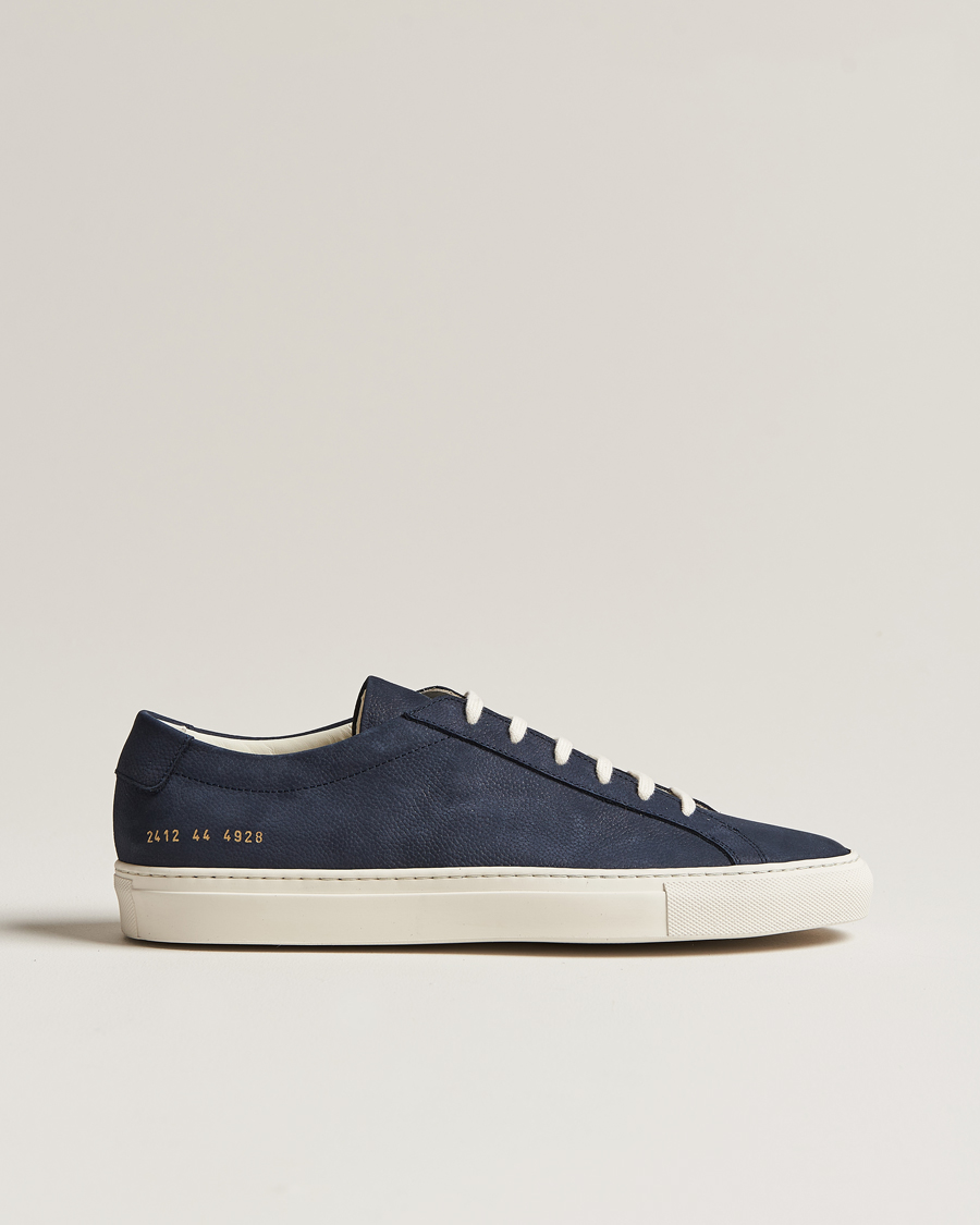 Mies | Common Projects Original Achilles Pebbled Nubuck Sneaker Navy | Common Projects | Original Achilles Pebbled Nubuck Sneaker Navy