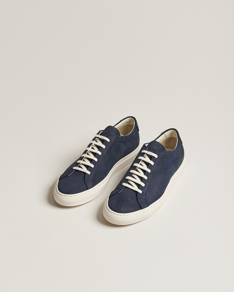 Mies | Common Projects Original Achilles Pebbled Nubuck Sneaker Navy | Common Projects | Original Achilles Pebbled Nubuck Sneaker Navy