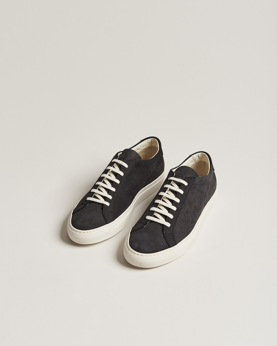 Mies | Tennarit | Common Projects | Original Achilles Pebbled Nubuck Sneaker Black