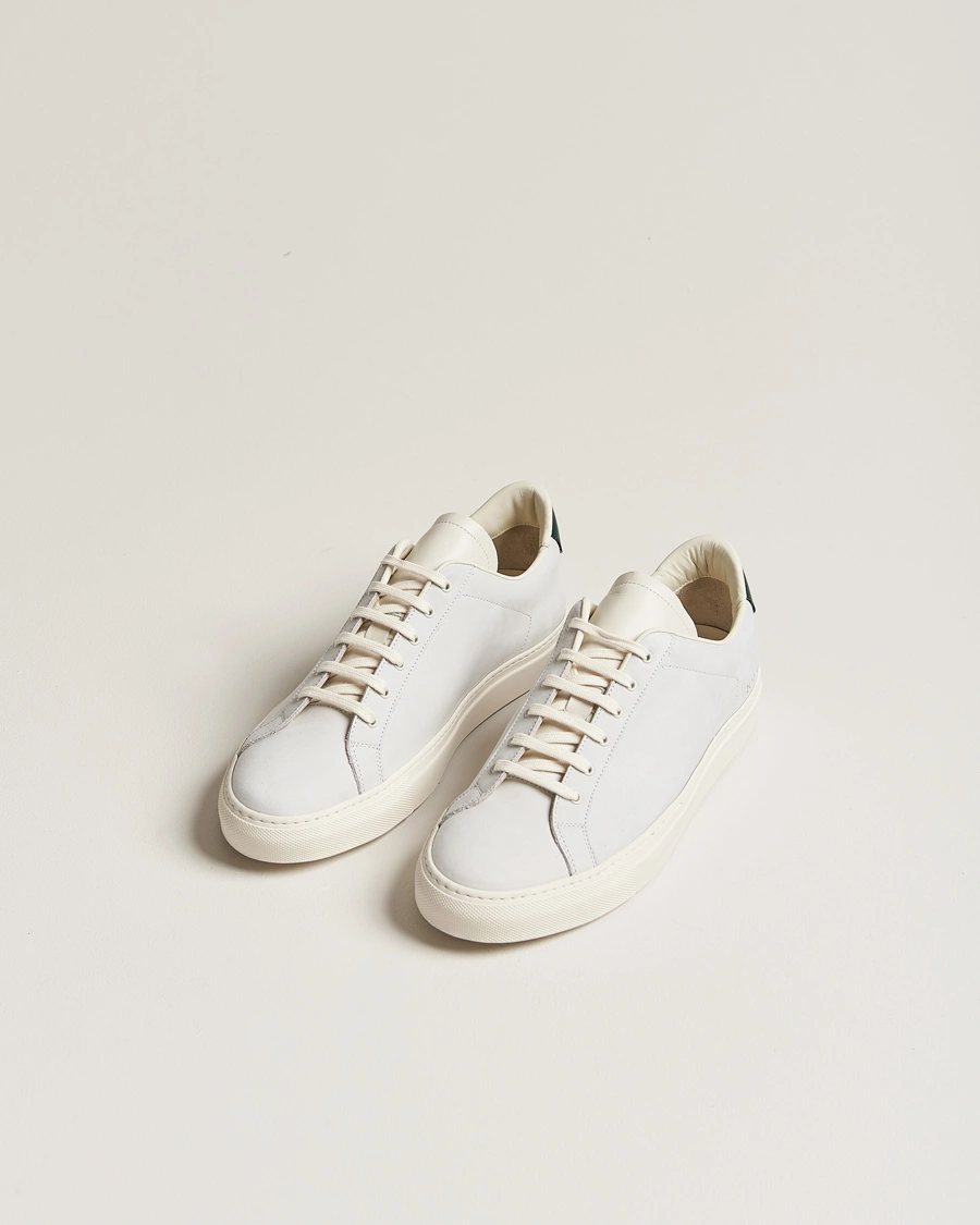 Mies |  | Common Projects | Retro Pebbled Nappa Leather Sneaker White/Green