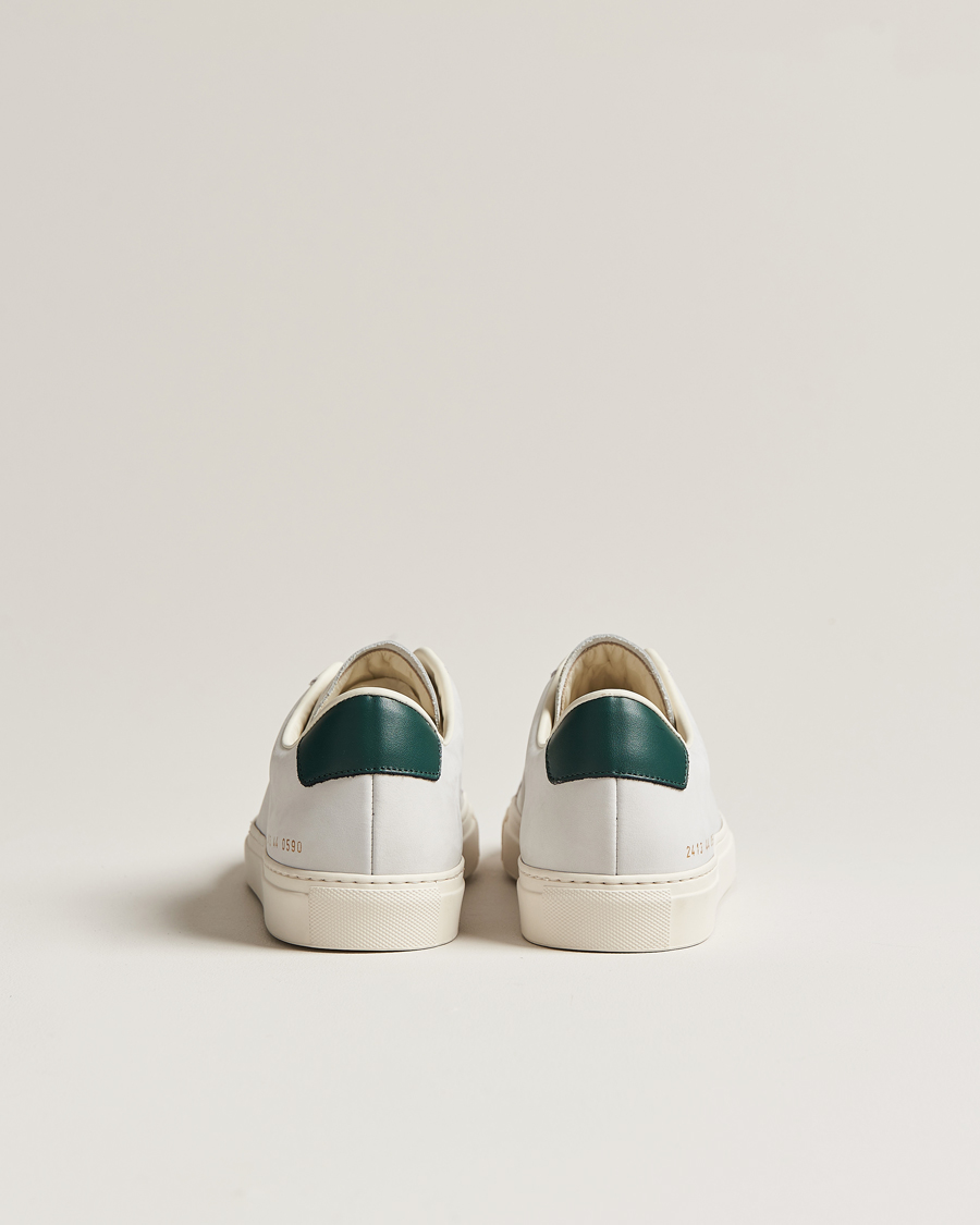 Mies | Common Projects Retro Pebbled Nappa Leather Sneaker White/Green | Common Projects | Retro Pebbled Nappa Leather Sneaker White/Green