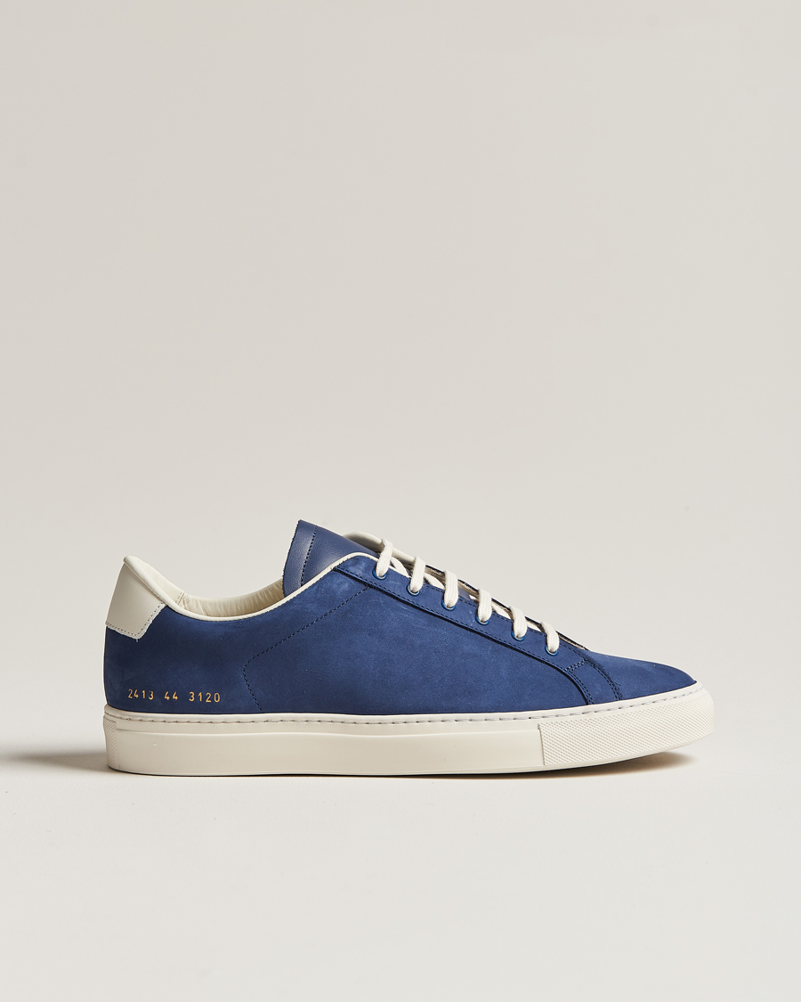 Mies | Common Projects Retro Pebbled Nappa Leather Sneaker Blue/White | Common Projects | Retro Pebbled Nappa Leather Sneaker Blue/White