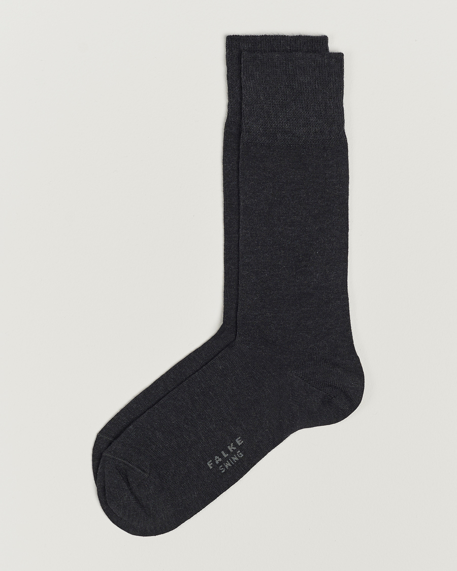 Mies | Alusvaatteet | Falke | Swing 2-Pack Socks Anthracite Melange