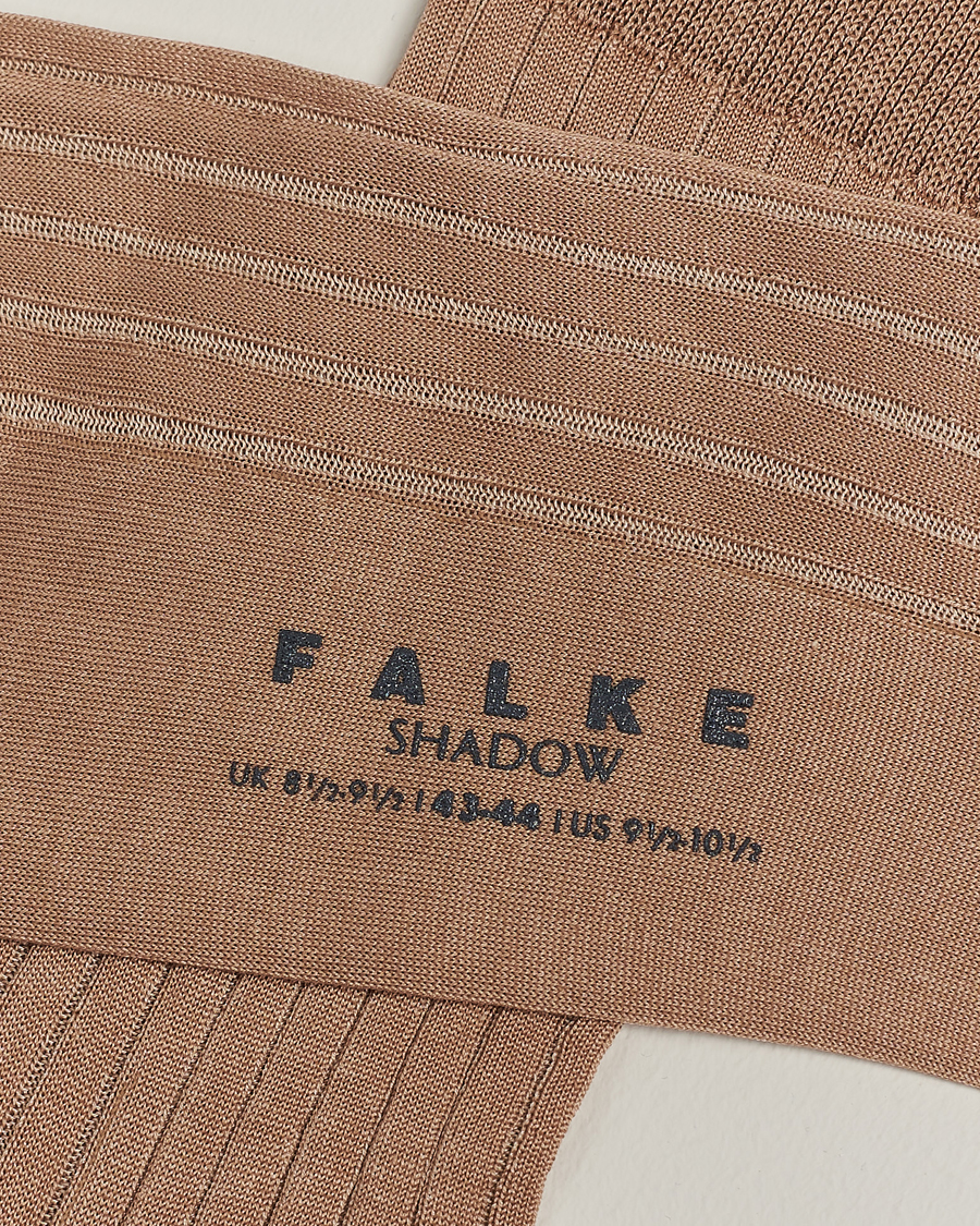 Mies |  | Falke | Shadow Stripe Sock Camel/White