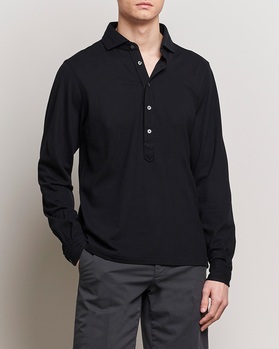 Mies | Gran Sasso | Gran Sasso | Popover Shirt Black
