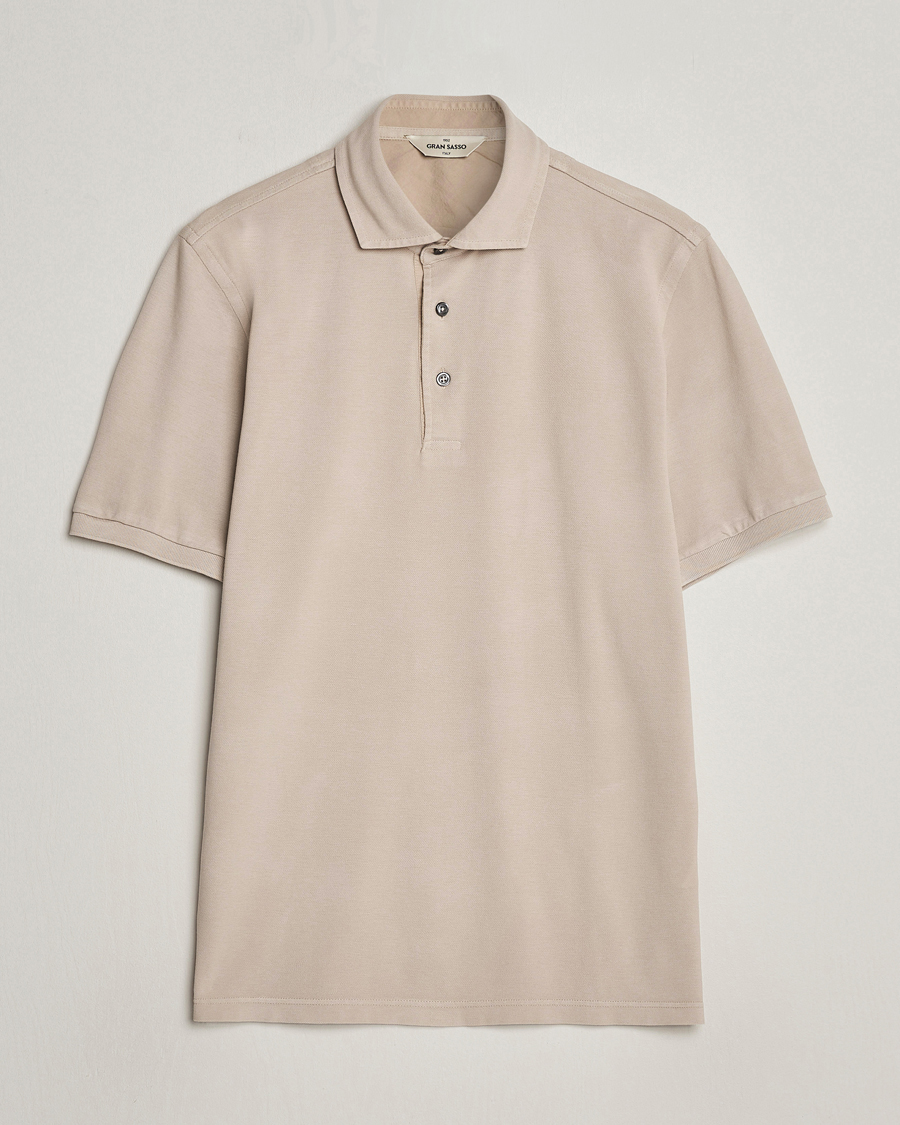 Mies | Pikeet | Gran Sasso | Washed Polo Beige Melange