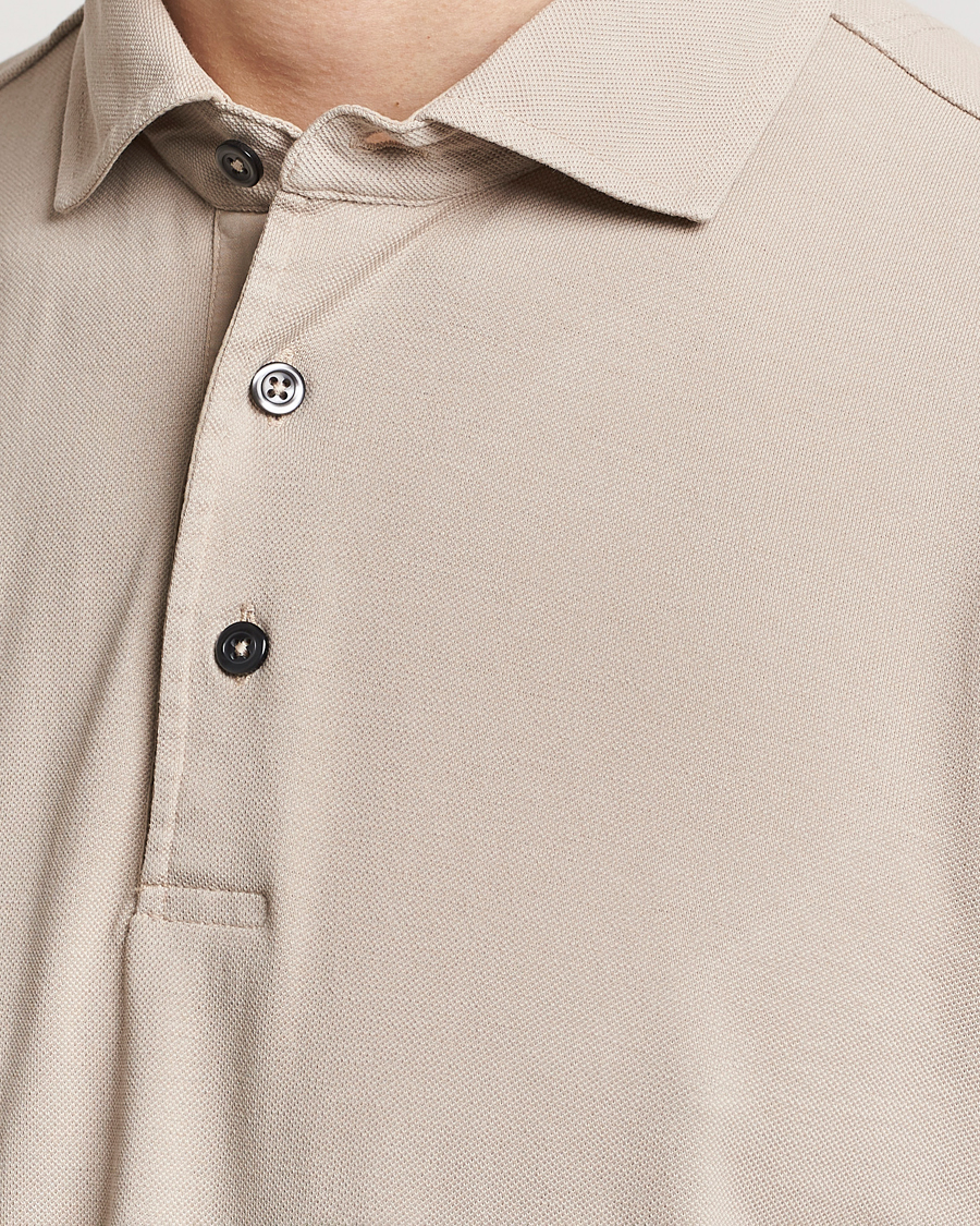 Mies | Pikeet | Gran Sasso | Washed Polo Beige Melange