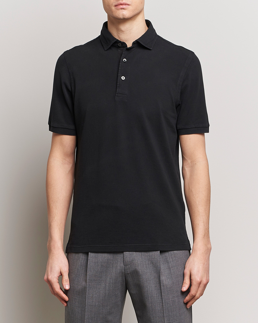 Mies | Pikeet | Gran Sasso | Washed Polo Black