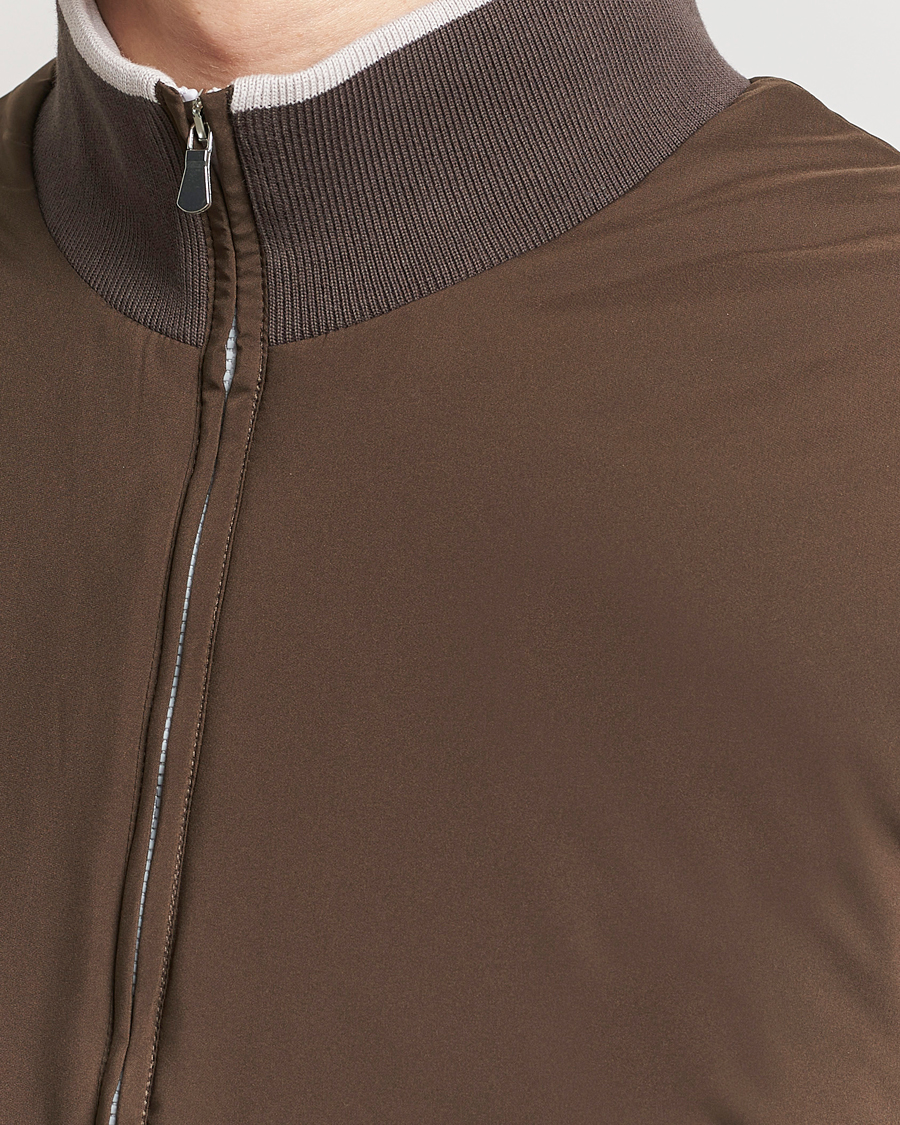 Mies | Takit | Gran Sasso | Nylon Light Padded Gilet Dark Brown