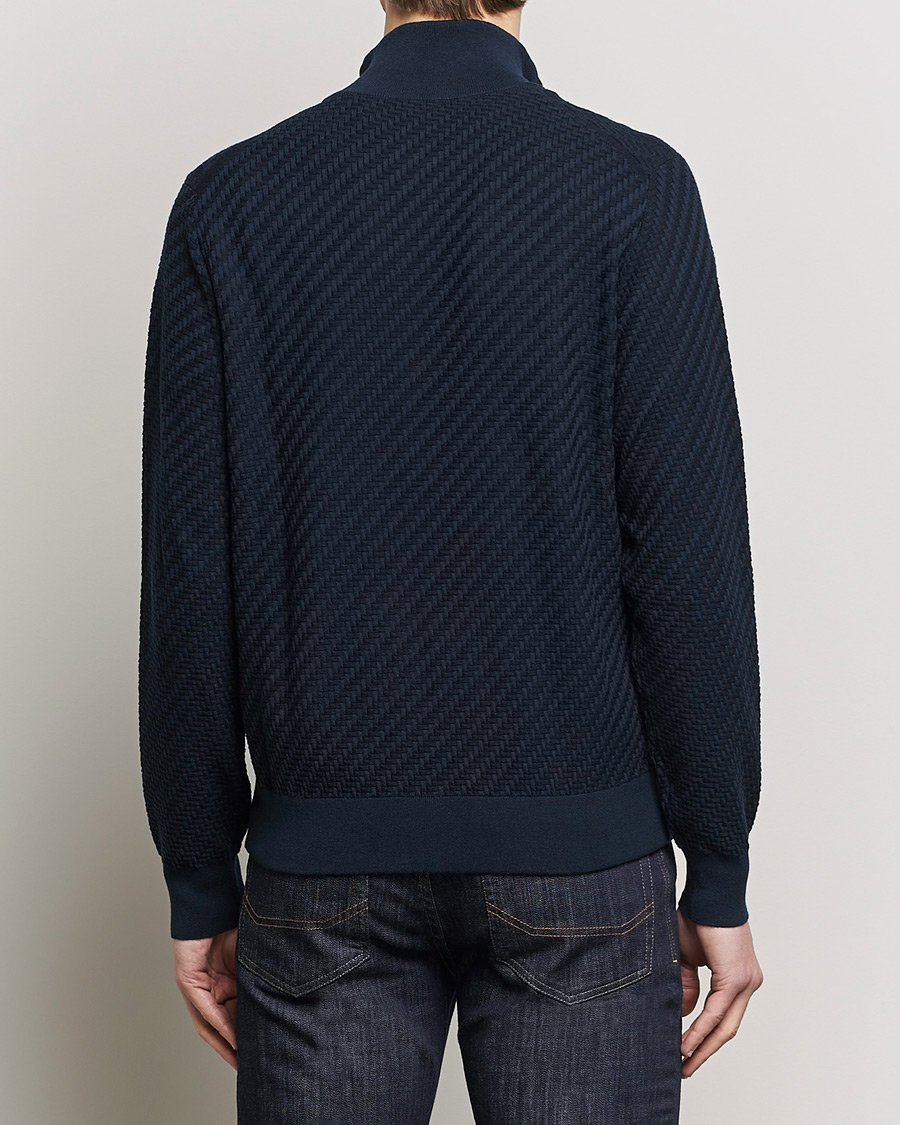 Mies | Puserot | Brioni | Cashmere/Silk Blend Full Zip Navy