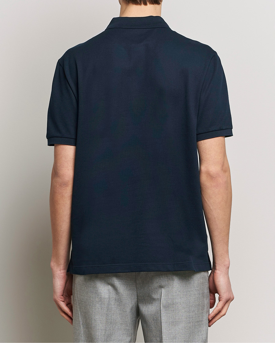 Mies | Pikeet | Brioni | Cotton Pique Short Sleeve Polo Navy