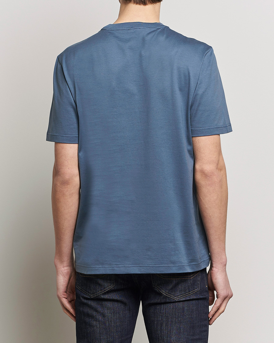 Mies | T-paidat | Brioni | Short Sleeve Cotton T-Shirt Petroleum