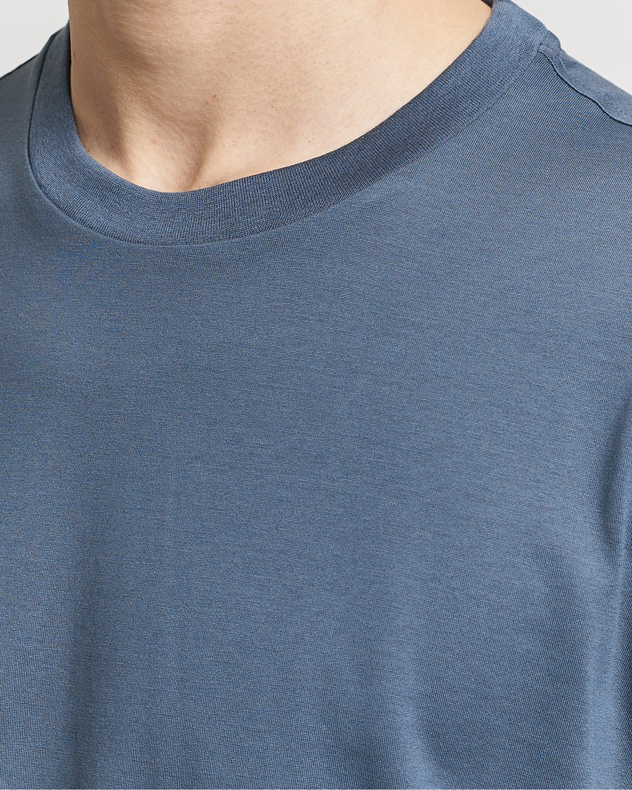 Mies | T-paidat | Brioni | Short Sleeve Cotton T-Shirt Petroleum