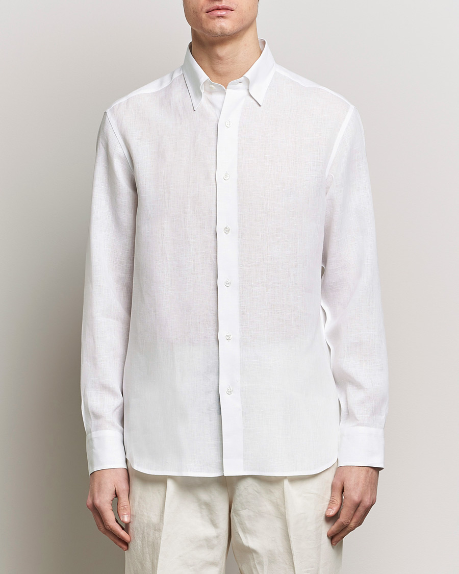Mies |  | Brioni | Linen Sport Shirt White