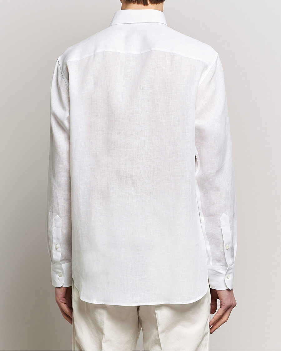 Mies | Kauluspaidat | Brioni | Linen Sport Shirt White