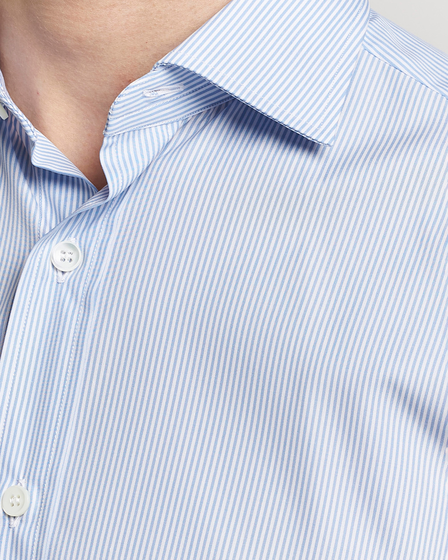 Mies | Kauluspaidat | Brioni | Slim Fit Dress Shirt Light Blue Stripe