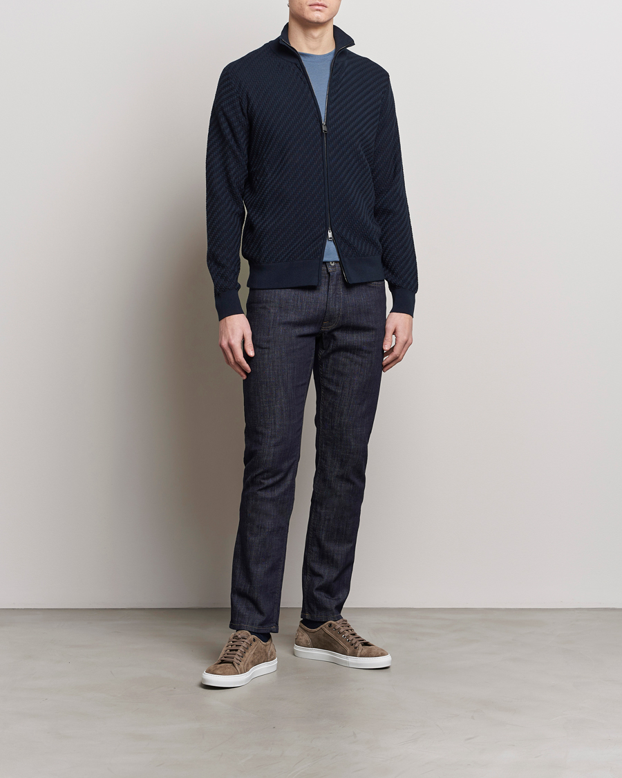 Mies | Farkut | Brioni | Slim Fit Stretch Jeans Dark Indigo