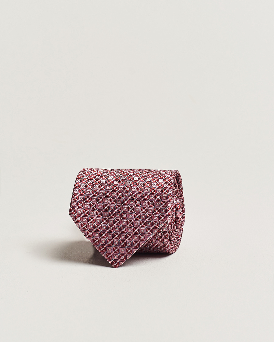 Mies | Brioni Structured Silk Tie Dark Red | Brioni | Structured Silk Tie Dark Red