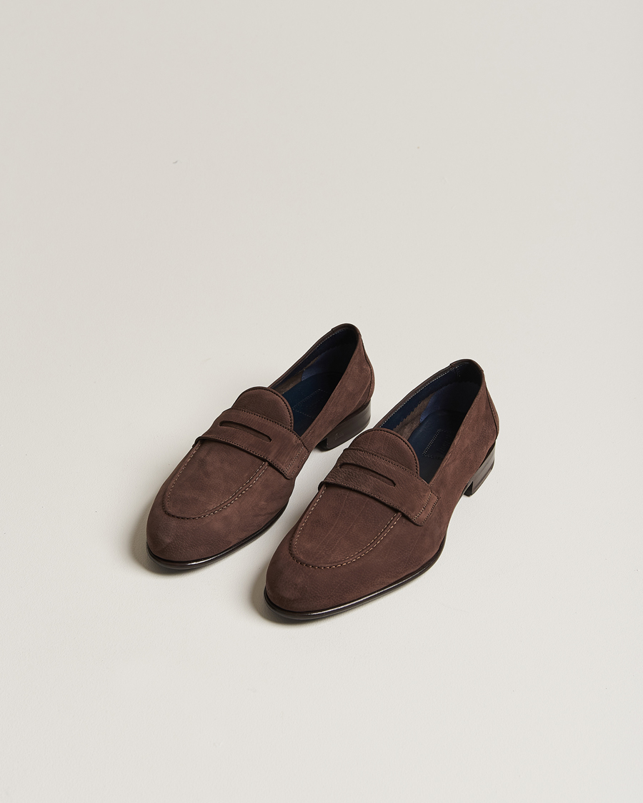 Mies | Loaferit | Brioni | Penny Loafers Dark Brown Nubuck