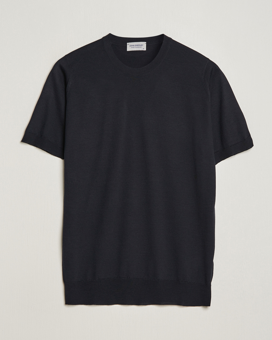Mies | T-paidat | John Smedley | Hilcote Wool/Sea Island Cotton T-Shirt Black