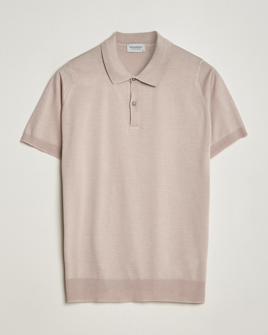 Mies | Pikeet | John Smedley | Leyburn Merino/Sea Island Cotton Polo Oat