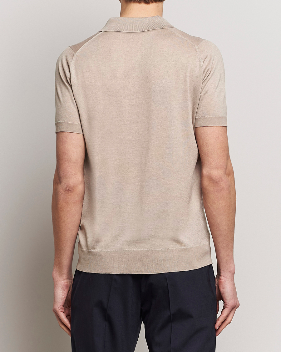 Mies | Pikeet | John Smedley | Leyburn Merino/Sea Island Cotton Polo Oat
