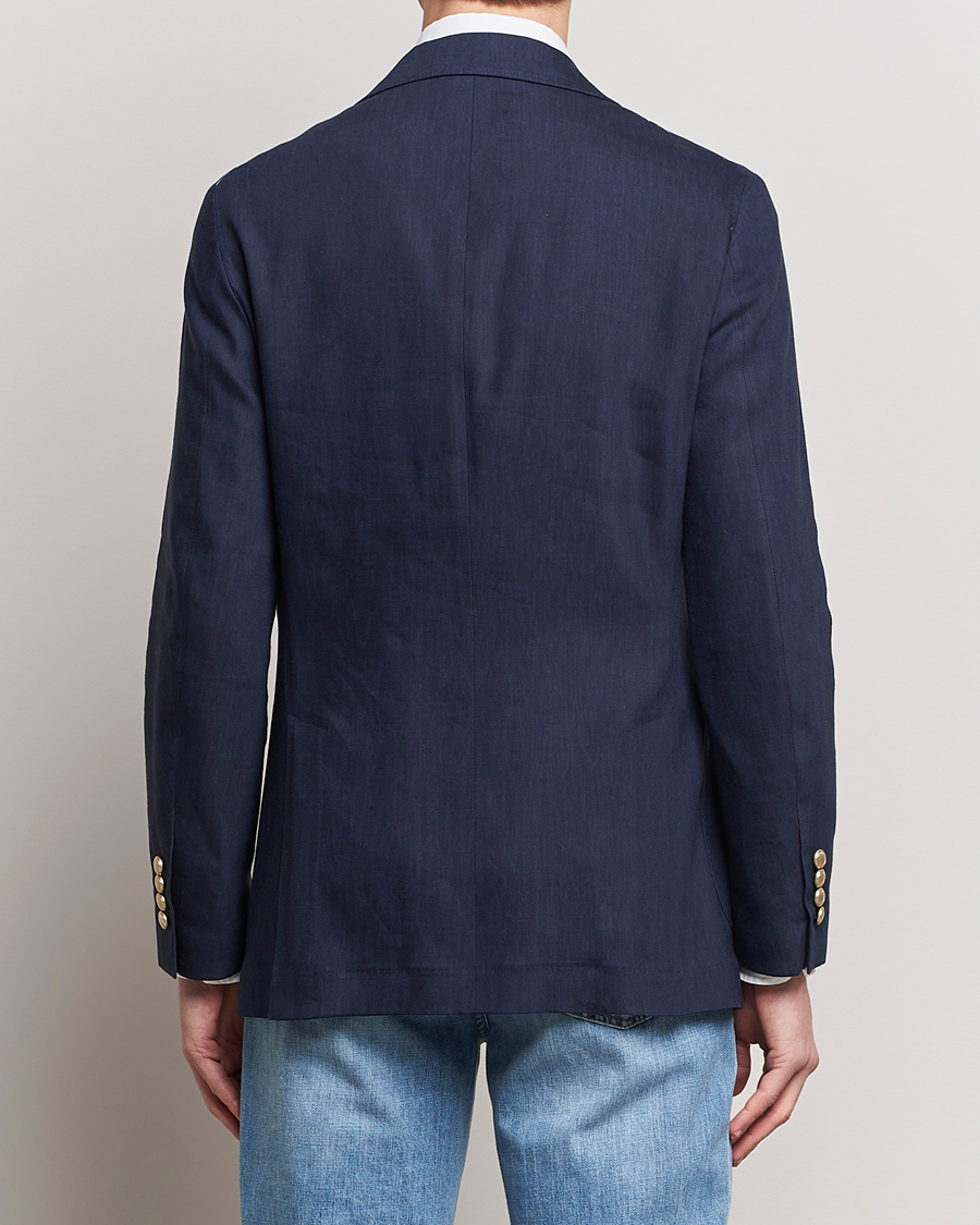Mies | Pikkutakit | Brunello Cucinelli | Double Breasted Wool/Linen Blazer Navy