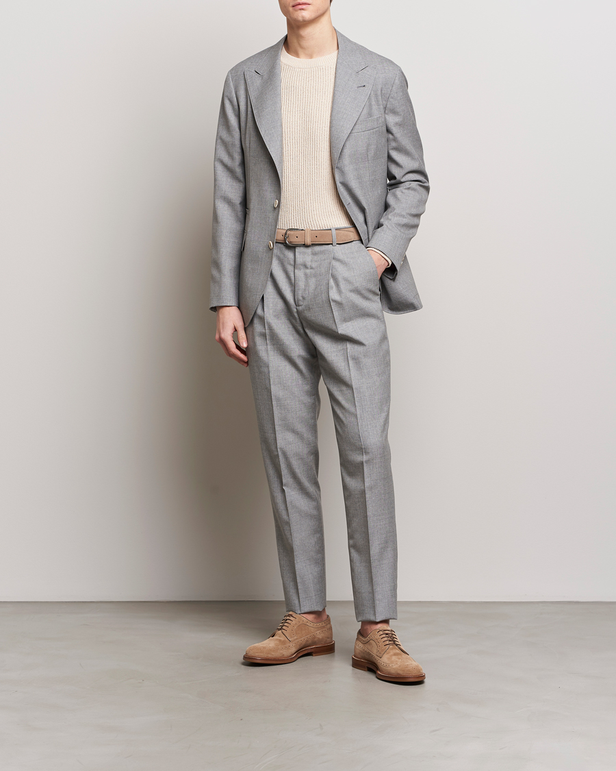 Mies | Pikkutakit | Brunello Cucinelli | Peak Lapel Wool Blazer Light Grey