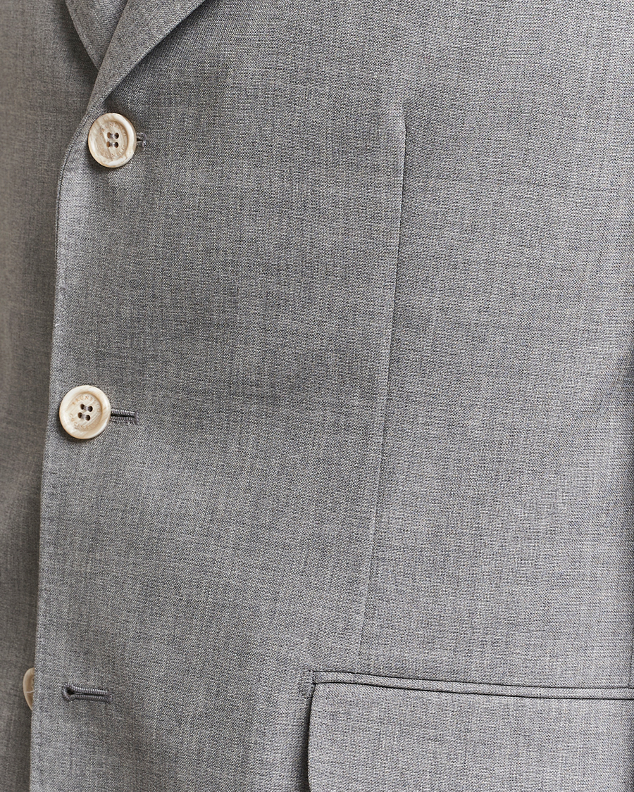 Mies | Pikkutakit | Brunello Cucinelli | Peak Lapel Wool Blazer Light Grey