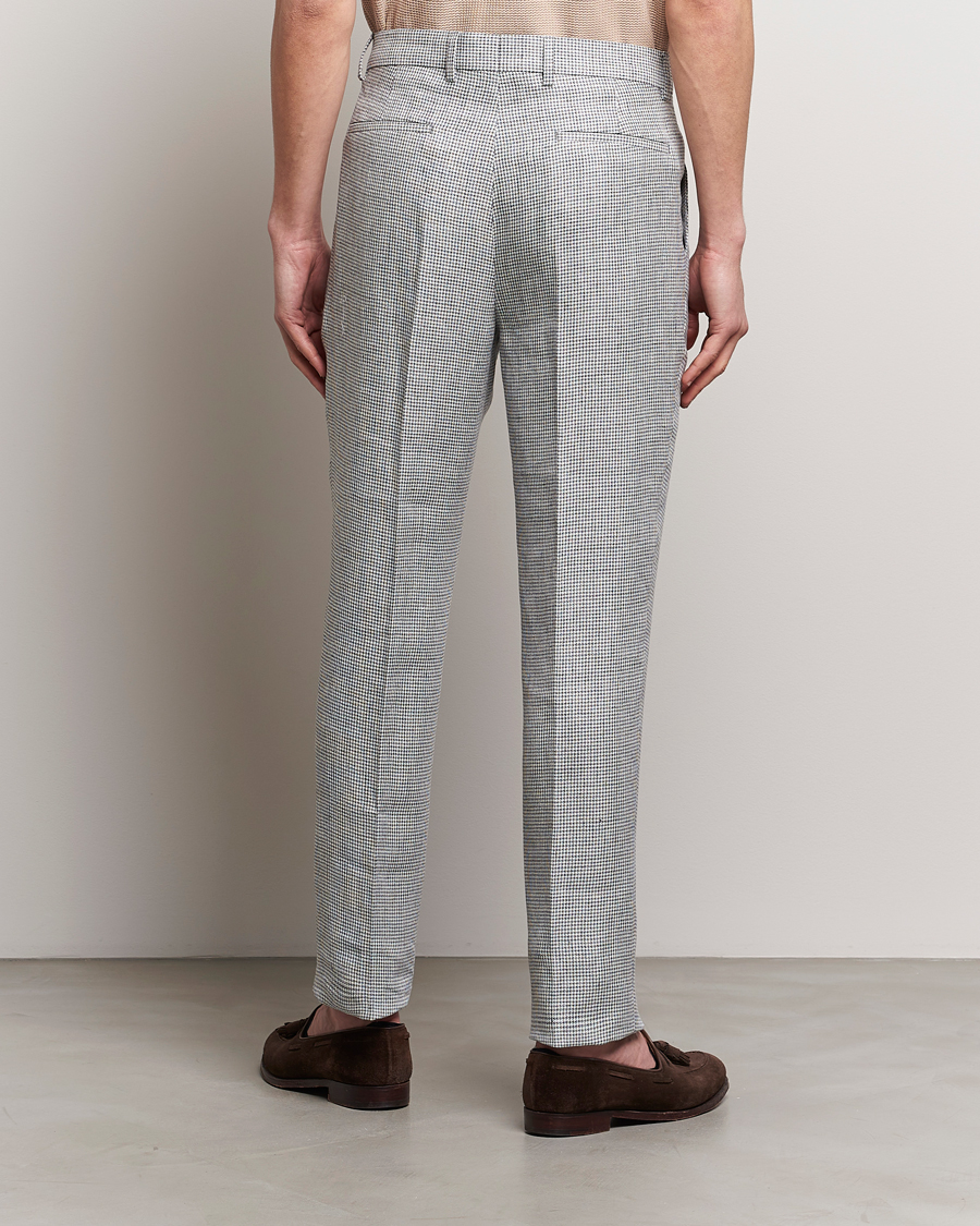 Mies | Housut | Brunello Cucinelli | Pleated Houndstooth Trousers Light Grey
