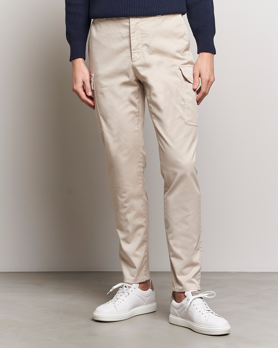 Mies | Housut | Brunello Cucinelli | Cotton Cargo Pants Light Beige