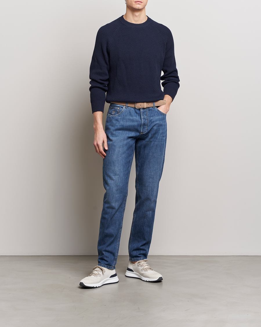Mies | Housut | Brunello Cucinelli | Traditional Fit Jeans Dark Blue Wash