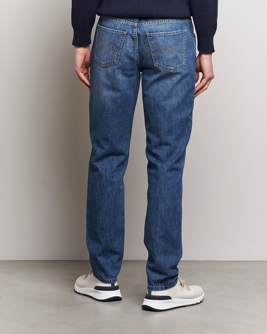 Mies | Housut | Brunello Cucinelli | Traditional Fit Jeans Dark Blue Wash
