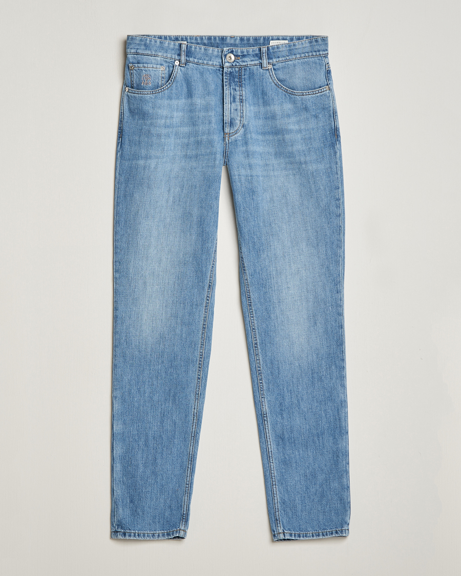 Mies | Farkut | Brunello Cucinelli | Traditional Fit Jeans Blue Wash