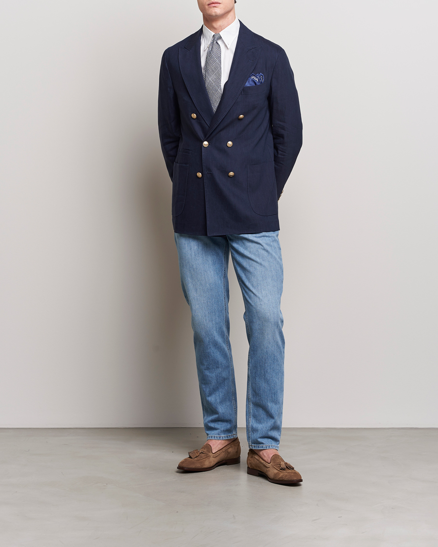 Mies | Farkut | Brunello Cucinelli | Traditional Fit Jeans Blue Wash