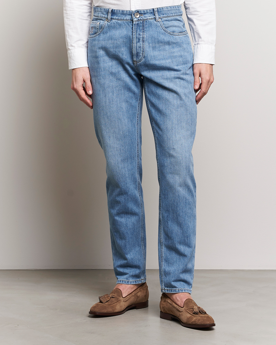Mies | Farkut | Brunello Cucinelli | Traditional Fit Jeans Blue Wash