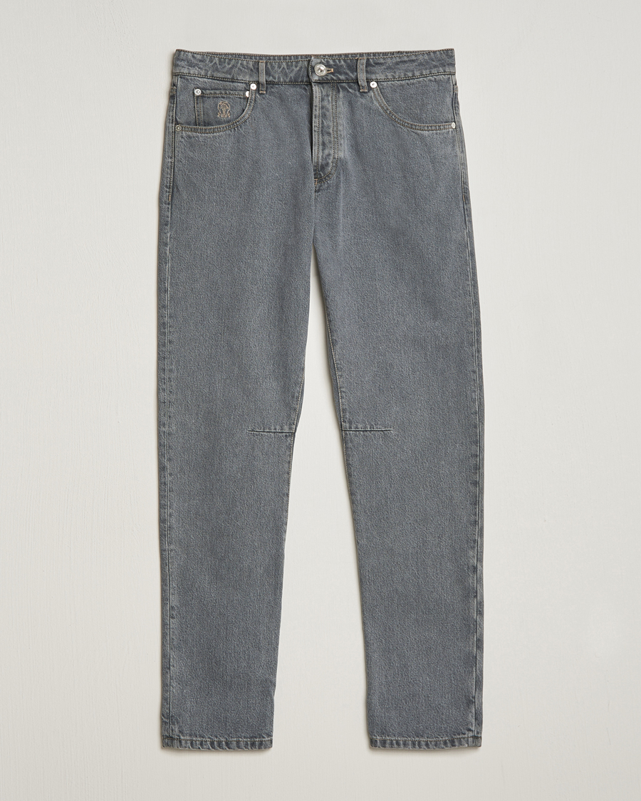 Mies | Farkut | Brunello Cucinelli | Leisure Fit Jeans Grey Wash