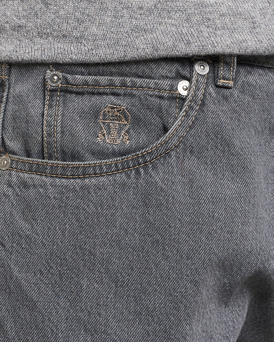 Mies | Farkut | Brunello Cucinelli | Leisure Fit Jeans Grey Wash