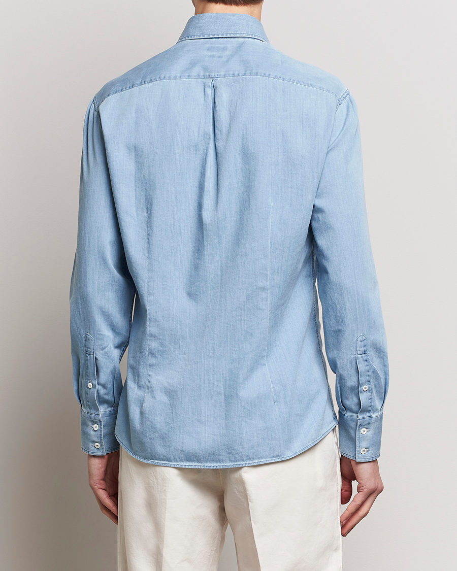 Mies | Kauluspaidat | Brunello Cucinelli | Slim Fit Denim Shirt Light Indigo