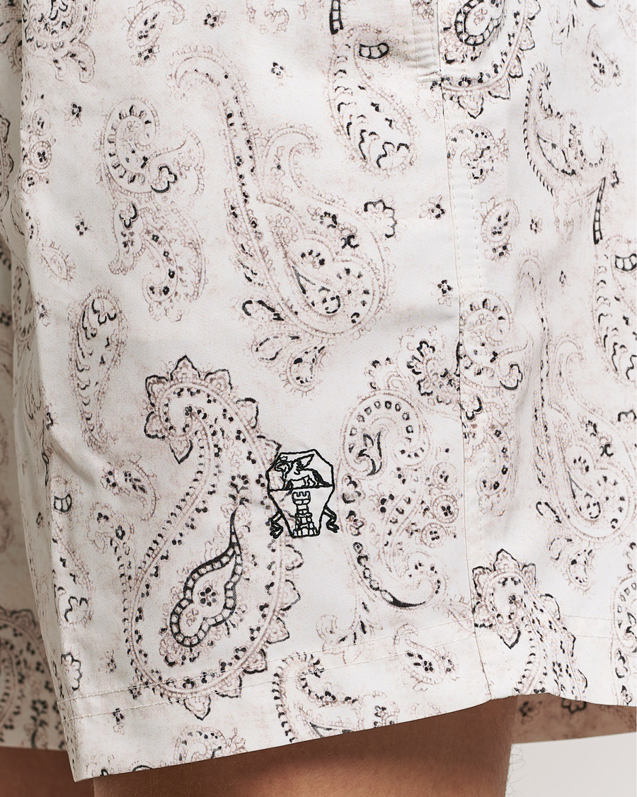 Mies | Uimahousut | Brunello Cucinelli | Paisley Swim Trunks Light Beige