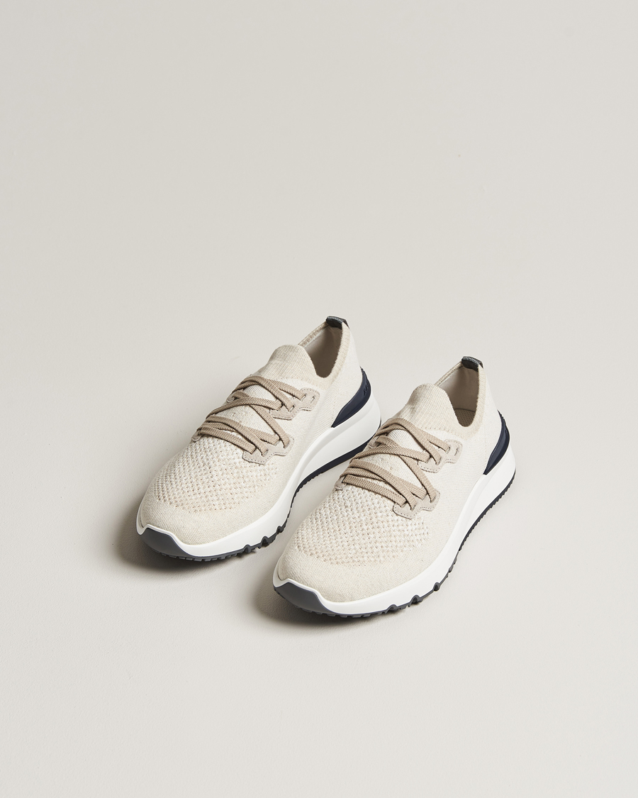 Mies | Italian Department | Brunello Cucinelli | Mesh Running Sneakers Beige